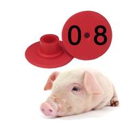 Crotales para Perros. Round Digital Ear Tags for Pigs, Sheep, Cattle and Livestock - Large and Clear Words, Not Easy to Take Off