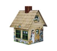 Crottendorfer - Casa de incienso de metal con portavelas - Para conos de incienso tamaño M - Dimensiones: 7,2 x 7,8 x 9,8 cm - Diseño: Siete Enanitos - Fabricado en Alemania