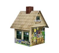 Crottendorfer - Casa de incienso de metal con portavelas - Para conos de incienso tamaño M - Dimensiones: 7,2 x 7,8 x 9,8 cm - Diseño: Siete Enanitos - Fabricado en Alemania