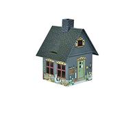 Crottendorfer - Casa de Incienso de Metal con portavelas - para Conos de Incienso tamaño M - Dimensiones: 7,2 x 7,8 x 9,8 cm - Juguete Macher - Fabricado en Alemania