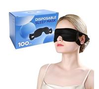 CROUVM Pack of 100 Disposable Sleep Eye Mask for Men Women, Blindfold Eye Mask Shade Cover for Sleeping, Night Sleep Mask, Block Out Light, Soft Comfort Eye Shade Cover for Travel Yoga Nap