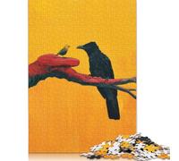Crow and Small Bird Puzzle Imposible,desafío for Adults Entretenimiento Creativo 1000 Piezas Obra De Arte De Juego De para Adultos Y Niños 1000pcs (75x50cm)