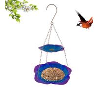 Crow Feeders for Outside, Flower-Shaped Metal Double-Layer Tray | Balcony Bird Feeder for Feeding Food Water Watching Viewing Pet Aviary Finch Parrots Inside Home Garden