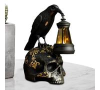 Crow Lamp | Resin Gothic Vintage Solar-powered Halloween Decorationss