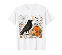 Crow Pumpkin Patch Halloween Folk Camiseta