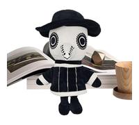 Crow Stuffed Animal, Soft Raven Plush Doll in Doctor Horror, 7.87x11.81 Inches Gothic Decorative Throw Pillow Toy for Boys, Girls, Kids Day, Sleeping, Bedside, Car, Offices and Living Room Display