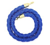 Crowd Control Rope Queue Line Barrier,Stanchion Hemp Rope for Business with Hook, Queue Barrier Twisted Rope for Restaurants/Hotels/Cinemas, Safety Barriers(Blue,6ft/183cm)