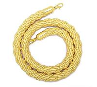 Crowd Control Rope Queue Line Barrier,Stanchion Hemp Rope for Business with Hook, Queue Barrier Twisted Rope for Restaurants/Hotels/Cinemas, Safety Barriers(Yellow,14ft/426cm)