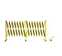 Crowd Control Warehouse Barricada de Metal expandible, 16 pies, Puerta de Barrera de Seguridad móvil, Valla de tráfico retráctil