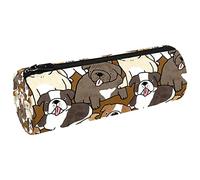 Crowd People Like Cats and Dogs - Estuche de lona para lápices, monedero, bolsa de maquillaje para estudiantes, papelería, escuela, oficina, almacenamiento, Multi#10, 20x6.3cm/7.9x2.5in, Estuches para lápices