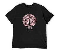 Crowded House Tree Red Girls Juniors Print Unisex T-Shirts Men tee Cotton Tops Black Shirt M