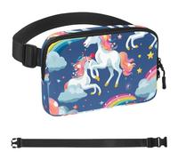 Crowds of Colorful Unicorns-151 - Cangurera cruzada para hombres y mujeres, bolsa de cinturón para viajes, casual, caminar, correr, senderismo, ciclismo, multicolor, 4 x 23 x 15 cm, multicolor,