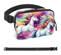 Crowds of Rainbow Unicorns-47 - Riñonera para hombres y mujeres, riñonera con correa ajustable, bolsa cruzada de moda para viajes, al aire libre, correr, senderismo, multicolor, multicolor,