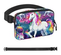 Crowds of Rainbow Unicorns-58 - Cangurera cruzada para hombres y mujeres, riñonera para viajes, casual, caminar, correr, senderismo, ciclismo, multicolor, 1.5 x 9.0 x 5.9 pulgadas, multicolor,