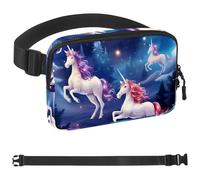 Crowds of Unicorns-882 - Riñonera de estilo unisex: riñoneras de moda, bolsas cruzadas deportivas delgadas a la moda para trotar, senderismo, senderismo, mujer, hombre, multicolor, 4 x 23 x 15 cm,