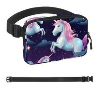 Crowds of Unicorns-884 - Riñonera para hombres y mujeres, riñonera con correa ajustable, bolsa cruzada de moda para viajes, al aire libre, correr, senderismo, multicolor, multicolor,