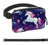 Crowds of Unicorns-886 - Cangurera cruzada para hombres y mujeres, riñonera para viajes, casual, caminar, correr, senderismo, ciclismo, multicolor, 4 x 23 x 15 cm, multicolor, 1.5x9.0x5.9in/4x23x15cm