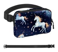 Crowds of Unicorns-889 - Cangurera cruzada para hombres y mujeres, riñonera para viajes, casual, caminar, correr, senderismo, ciclismo, multicolor, 4 x 23 x 15 cm, multicolor, 1.5x9.0x5.9in/4x23x15cm