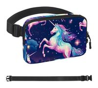 Crowds of Unicorns-895 - Cangurera cruzada para hombres y mujeres, riñonera para viajes, casual, caminar, correr, senderismo, ciclismo, multicolor, 4 x 23 x 15 cm, multicolor, 1.5x9.0x5.9in/4x23x15cm
