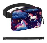 Crowds of Unicorns-902 - Riñonera para hombres y mujeres, riñonera con correa ajustable, bolsa cruzada de moda para viajes, al aire libre, correr, senderismo, multicolor, multicolor,