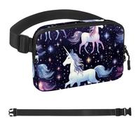 Crowds of Unicorns-935 - Riñonera para hombres y mujeres, riñonera con correa ajustable, bolsa cruzada de moda para viajes, al aire libre, correr, senderismo, multicolor, multicolor,