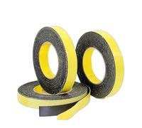 CROWEL 1pc 5M/10M EVA Strong Adhesion Black Foam Tape - 1-3mm Thick Anti-Collision Seal for Shock Absorption/Moisture Resistance(10mmX2mmX5m)