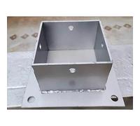 CROWEL Base de Anclaje for Postes de Cerca de Acero Inoxidable de Alta Resistencia - 2 Soportes de pérgola for terrazas de Madera y hormigón(115x115mm)