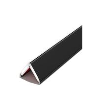 CROWEL Protector de Esquinas de aleación de Aluminio con Respaldo Adhesivo: Protector de Bordes Duradero for Uso en el hogar, la Escuela y la Oficina.(Black,1.5x240cm)