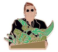 Crowley Box Plants Good Omens Aziraphale Wings Angel Demon Inefable TV Show Insignia esmaltada de 1.4 pulgadas, 1.4 Inches, Esmalte, Esmalte