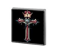 Crown And Cross Brooch Pins for Women Men Square Collar Lapel Pins Coat Jacket Accessories