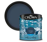 CROWN Breatheasy - Pintura de emulsión mate para paredes y techos (2,5 L), color azul marino