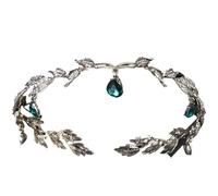 Crown Bridal Rhinestone Waterdrop Leaf Hair Accessories Romantic Head Accessories for Women para ocasiones especiales y festivales(Green 1)