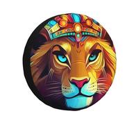 Crown Lion'S Head - Cubierta de neumático de repuesto, impermeable, a prueba de polvo, ajuste universal para remolque, caravana, SUV, camión, cámper, 15 pulgadas