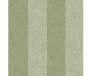CROWN M1866 Harris Stripe - Papel pintado texturizado de lujo, color verde