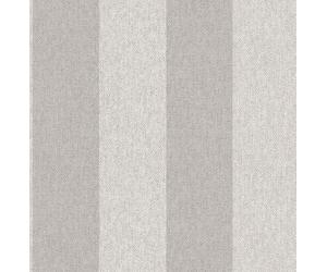 CROWN M1872 Harris Stripe - Papel pintado texturizado de lujo, color gris suave