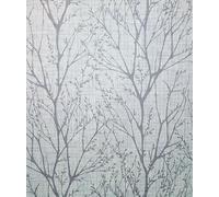 CROWN M1877 Lynford Trees - Papel pintado de vinilo de peso medio, color azul