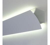 Crown Moulding - Iluminación LED indirecta, difusor de canal de perfil de aluminio para esquinas de techo/pared, decoración de cala de tira de 8,5 m para un ambiente moderno del hogar