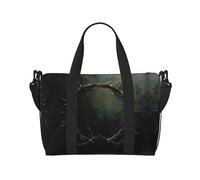 Crown Of Thorns - Bolsa de viaje versátil con estampado de espinas, el compañero para viajes de negocios y personales, color negro, talla única, Black, Talla única