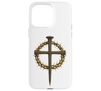Crown of Thorns Nail Cross Christian Faith Jesus is King Carcasa para iPhone 15 Pro Max