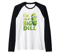 Crown Pickle Lover I'm Kind of BigDill Snack Pepino Camiseta Manga Raglan