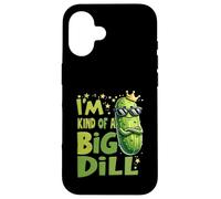 Crown Pickle Lover I'm Kind of BigDill Snack Pepino Carcasa para iPhone 16