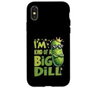 Crown Pickle Lover I'm Kind of BigDill Snack Pepino Carcasa para iPhone X/XS