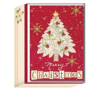 Crown Point Graphics 30 tarjetas de Navidad en caja, tarjetas de Navidad con diseño de las Escrituras King James, tarjetas de felicitación navideñas con purpurina con sobres