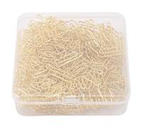 Crown Shaped Paper Clips 100Pcs | Rustproof Iron Decorative Clips for Books/Notebooks/Office | Gold Paperclips with Storage Box