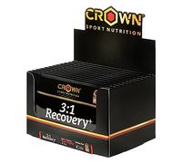 Crown Sport Nutrition 3:1 Recovery+, recuperador muscular con aislado de proteína Whey. Rápida asimilación y alto contenido en aminoácidos (Caja 10x50g, Frutos Rojos)