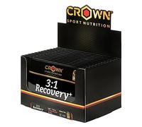 Crown Sport Nutrition 3:1 Recovery+, recuperador muscular con aislado de proteína Whey. Rápida asimilación y alto contenido en aminoácidos (Caja 10x50g, Chocolate)