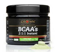 Crown Sport Nutrition BCAA 2:1:1 Instant | Leucina Isoleucina Valina | Aminoácidos Ramificados en Polvo Instantáneo | BCAA Aminoácidos Recuperación Muscular | 210 g Manzana Verde | Vegano