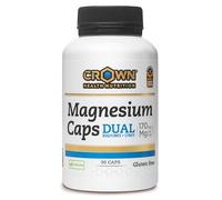 CROWN SPORT NUTRITION - Citrato de Magnesio y Bisglicinato 90 Cápsulas 170mg/Cap | Vegano, Sin Alérgenos, Certificado Antidoping, 3 Ingredientes | Bisglicinato de Magnesio, Glicinato de Magnesio