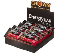 Crown Sport Nutrition Energy Bar 2.0 | Barrita Energética con 35% Avena sin Gluten + 22% Pasta de Dátil | Sin Aceite de Palma | Alta Digestibilidad | Caja 12 x 60 g | Vegana según sabor
