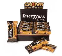 Crown Sport Nutrition Energy Bar 2.0 Cacahuete Salado | Caja 12 x 60 g | Barritas Energéticas Ciclismo Sin Gluten | Avena y Pasta de Dátil | 241 mg Sodio | Sin Aceite de Palma | Vegano